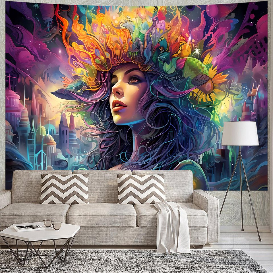 

Гобелен Бохо Flower Goddess Tara 100% полиэстер