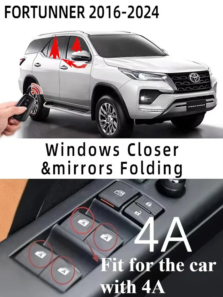 

Зеркало для окон, складное зеркало для Toyota Fortuner/Hilux, автоматическое дистанционное закрытие окон, боковые зеркала, автоматически модифицированные детали Hilux