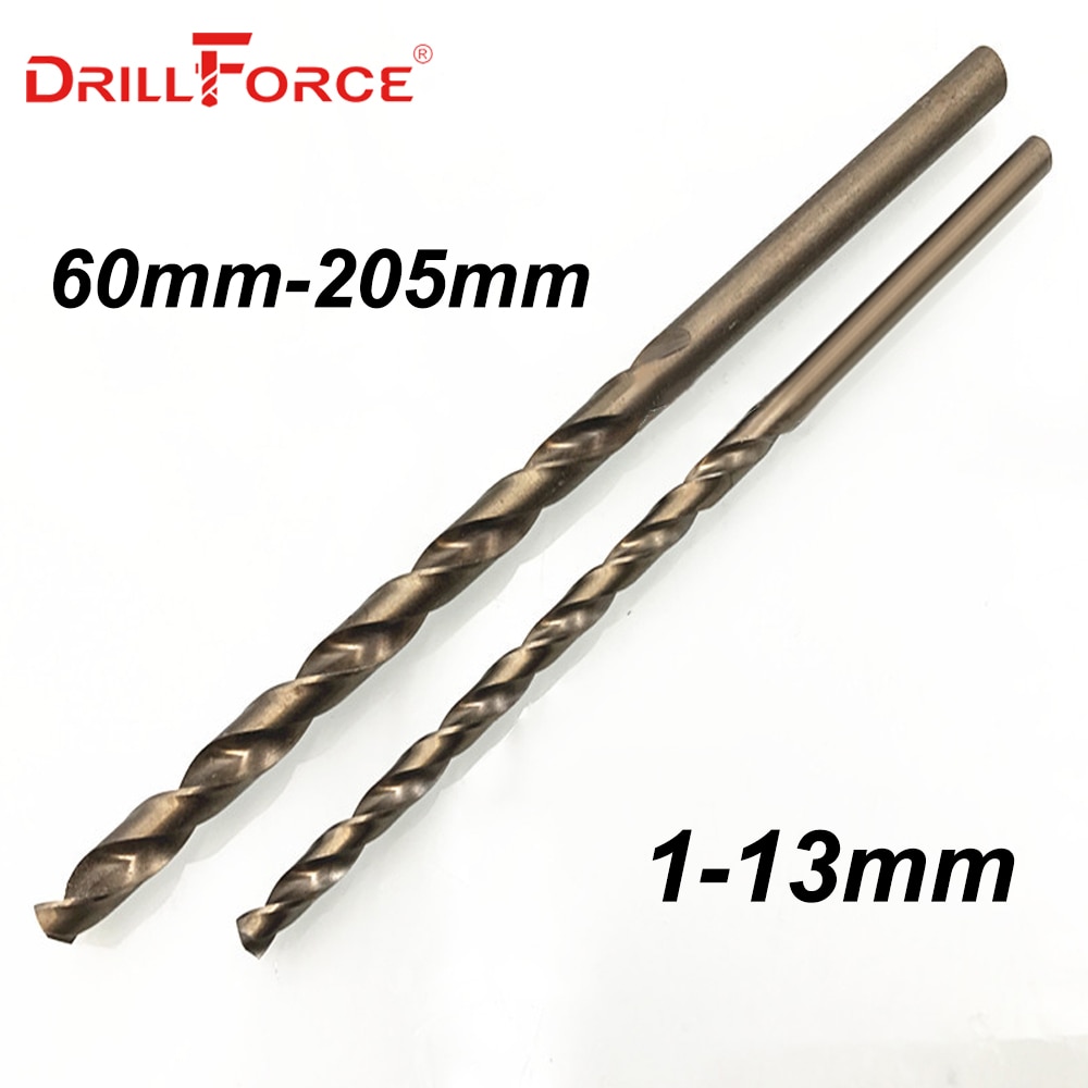 

DRILLFORCE Спиральные сверла 5 шт. 1,0-13 мм HSSCO 5% кобальт M35