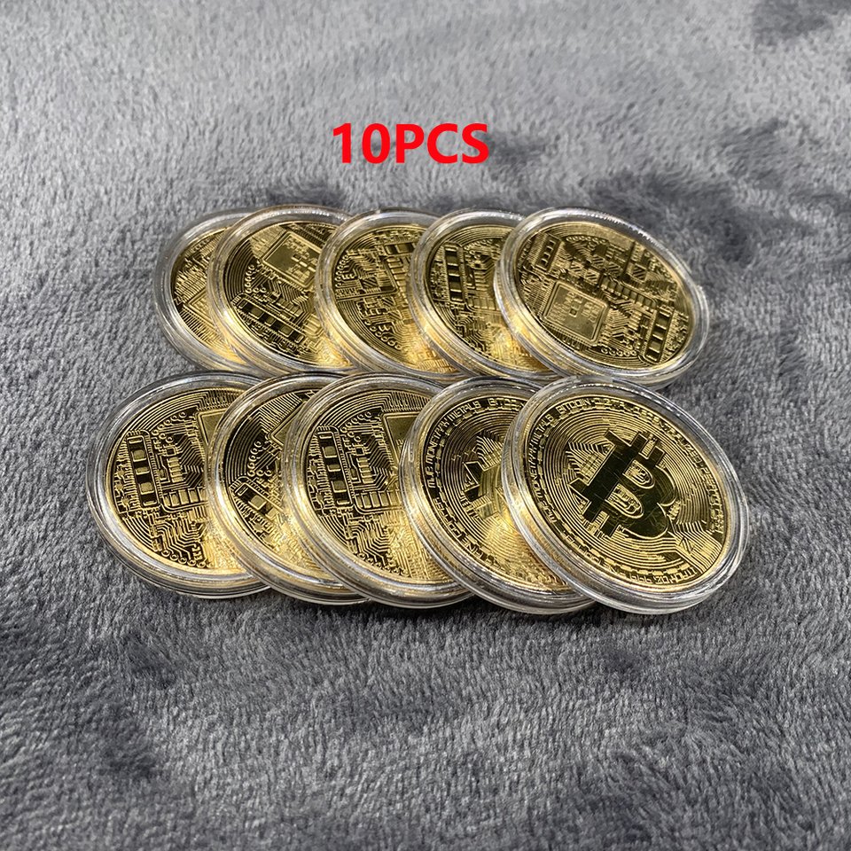 

Коллекционная позолоченная монета Casascius BTC