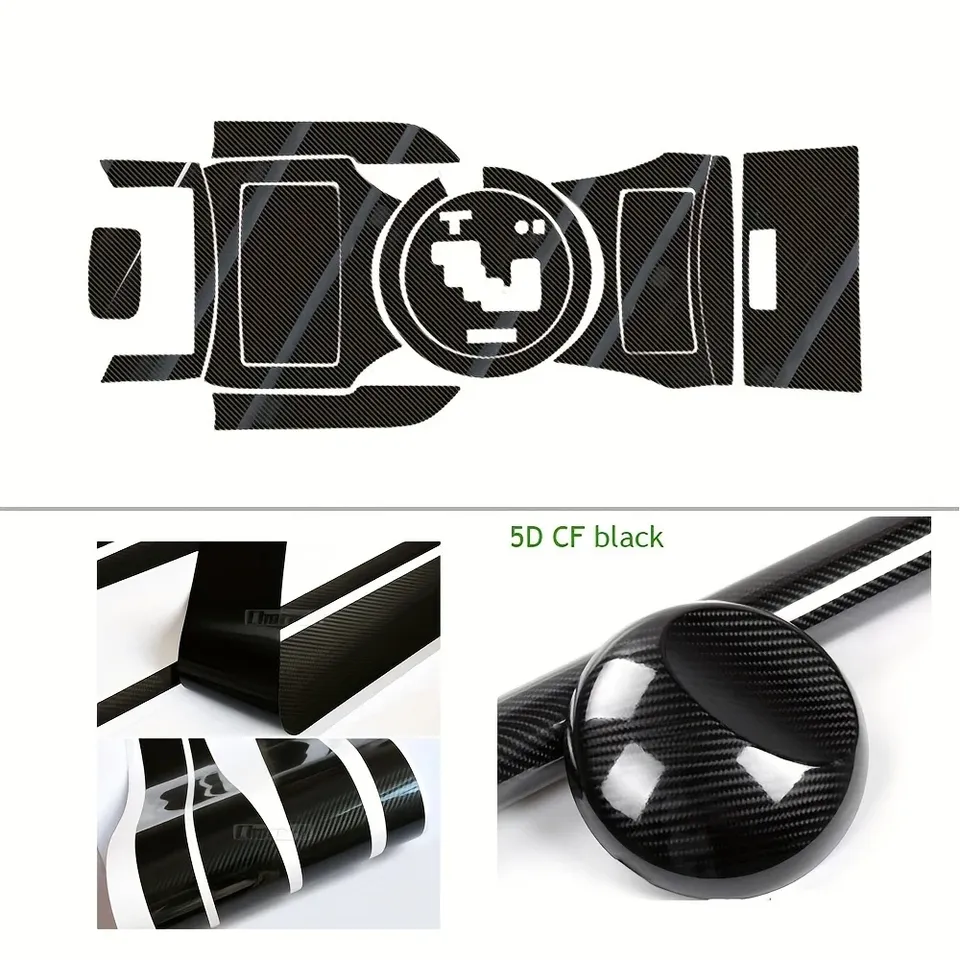 

Для Toyota Reiz Mark X 2005-2009 автомобильная наклейка на панель передач, защитная пленка коробки передач, углеродное волокно, черная наклейка для салона автомобиля
