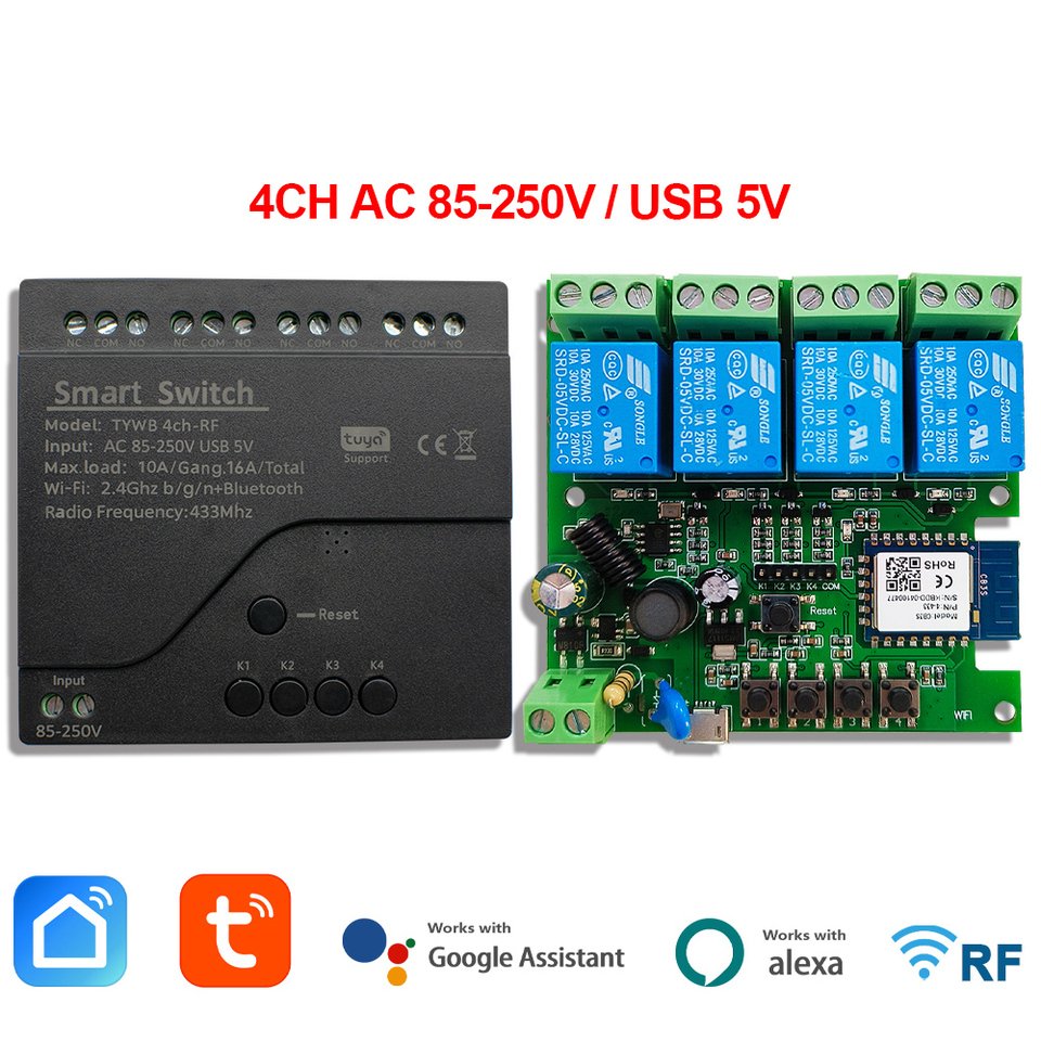 

Scimagic-RC Tuya Smart 4-канальный Wi-Fi реле