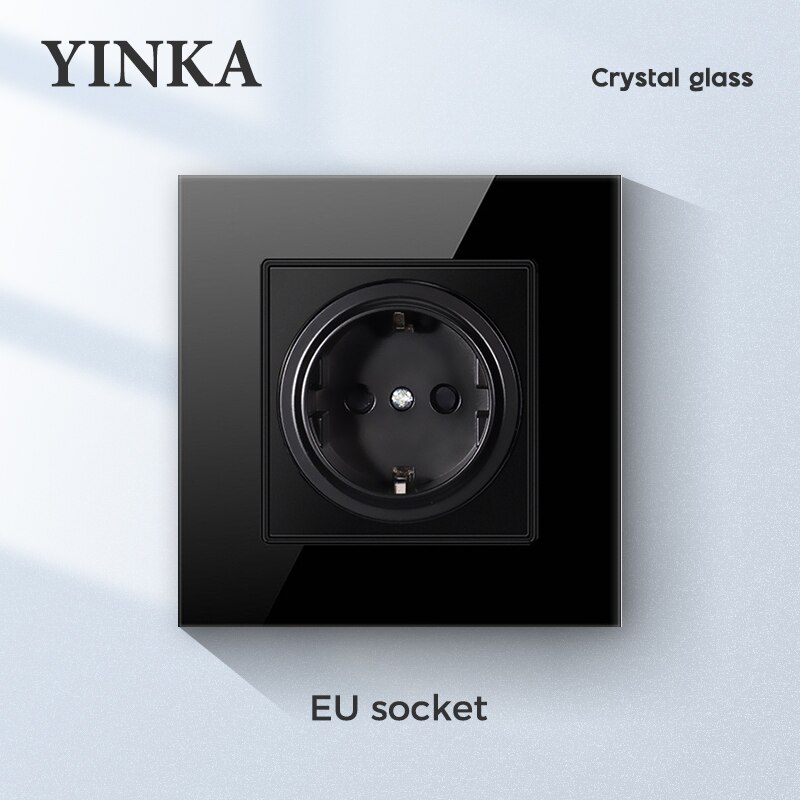 

Выключатель YINKA настенный 1 клавиша черный