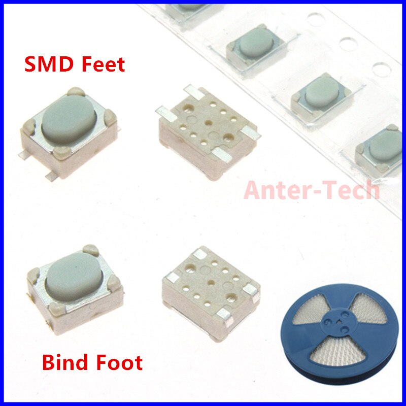 

Микровыключатель тактовый SMD 100 шт. белый