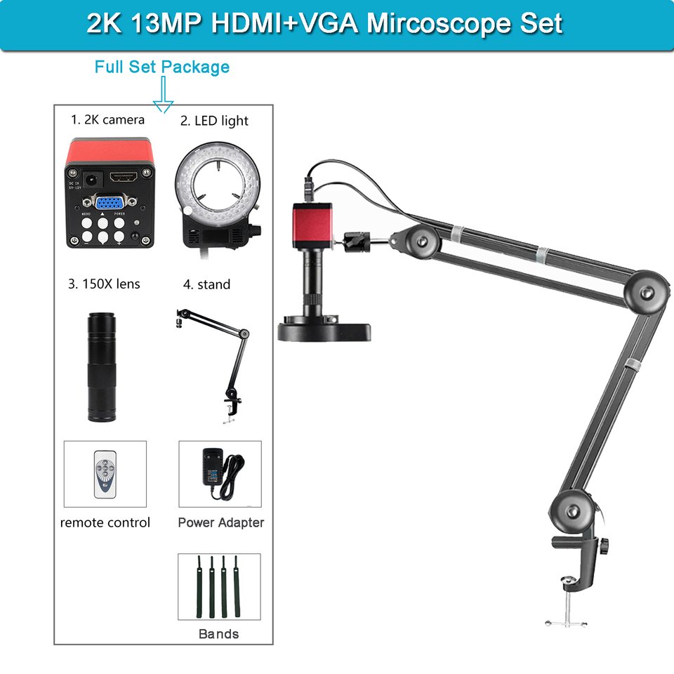 

Yizhan 4K 48MP Full HD промышленный микроскоп HDMI USB-C микроскоп C-Mount цифровая камера PCB сварка улучшенная подставка микроскоп