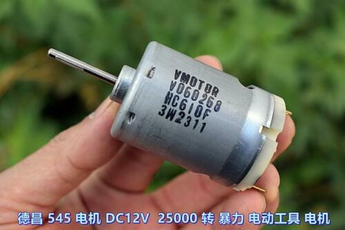

JOHNSON RS-545 Двигатель с угольной щеткой DC12V 25600RPM Высокоскоростной вал с накаткой высокой мощности для электрической дрели Садовые инструменты
