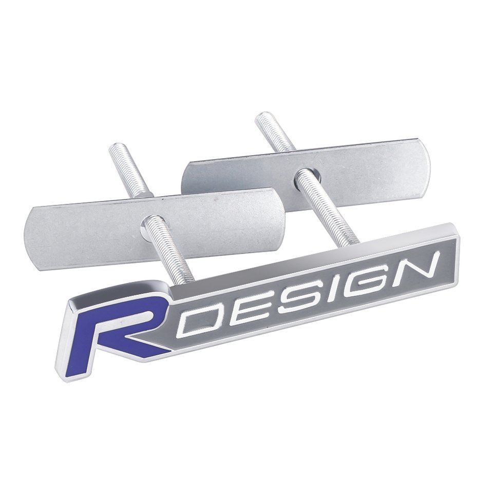 

3D металлический значок R Design, значок на переднюю решетку автомобиля для Volvo Rdesign V40 V50 S40 S80 XC60 S90 XC90 S60 XC40 V90, наклейка, аксессуары