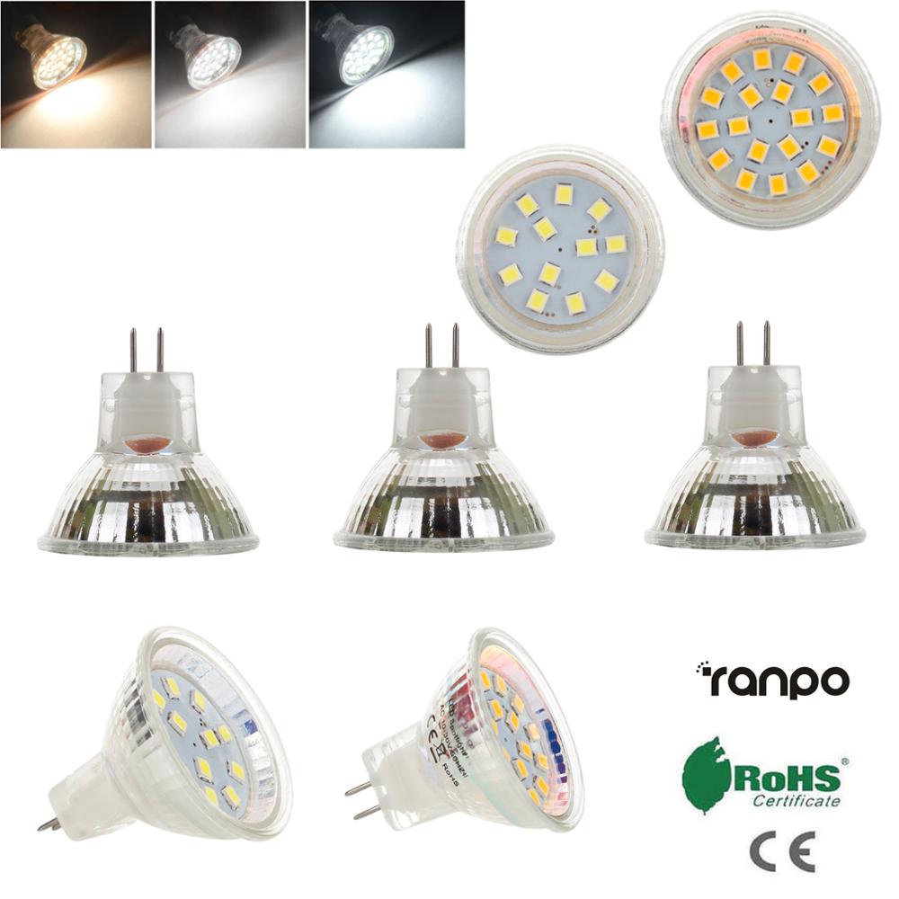 

RANPO LED прожекторы MR11 GU4 2Вт 3Вт 12/18 светодиодов