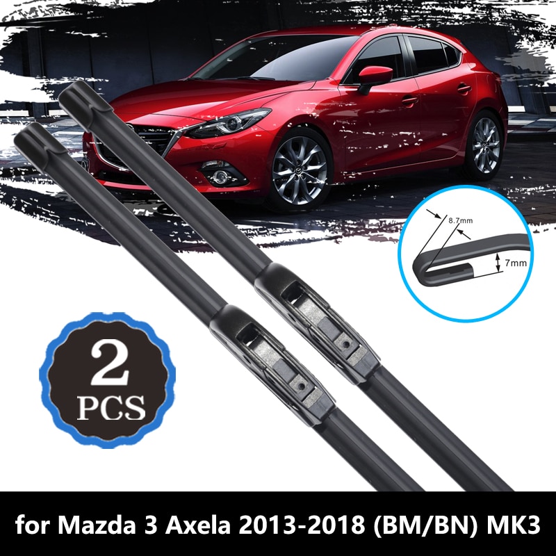 

do Mazda 3 Mazda3 BM BN 2013 2014 2015 2016 2017 2018 Axela Wycieraczki przedniej szyby Akcesoria samochodowe Pióra wycieraczek samochodowych