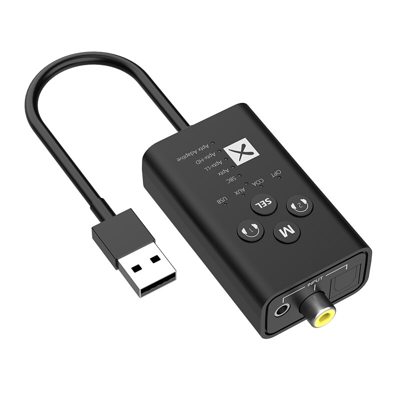 

Qualcomm QCC3056 24 бит Bluetooth 5,2 аудио передатчик aptX LL HD адаптивный USB 3,5 мм AUX оптоволоконный коаксиальный беспроводной адаптер