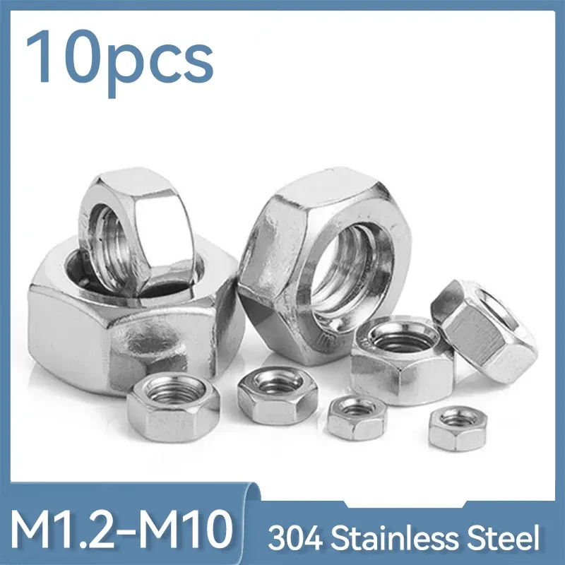 

Гайки шестигранные из нержавеющей стали M2-M10