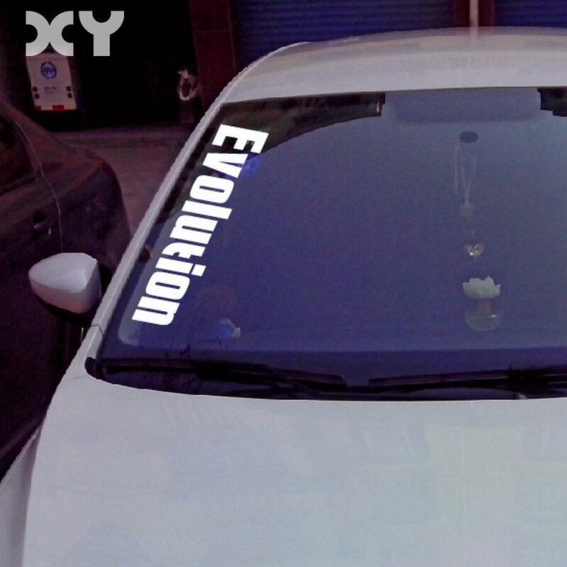 

Смешные автомобильные наклейки XY Evolution, водонепроницаемые мотоциклетные наклейки, автомобильные светоотражающие декоративные наклейки для автомобилей, 56 см x 11 см