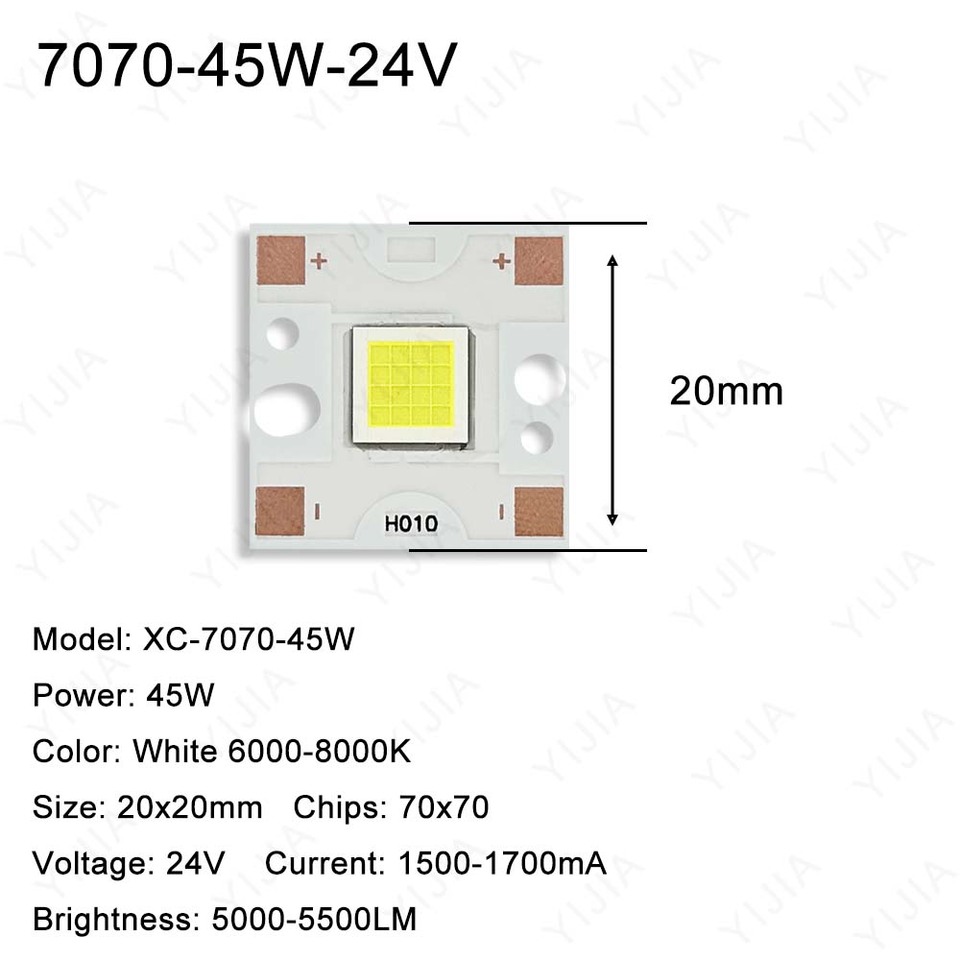 

Светодиодные чипы XIANGCLEAR YJ-7070/5050 холодный белый свет