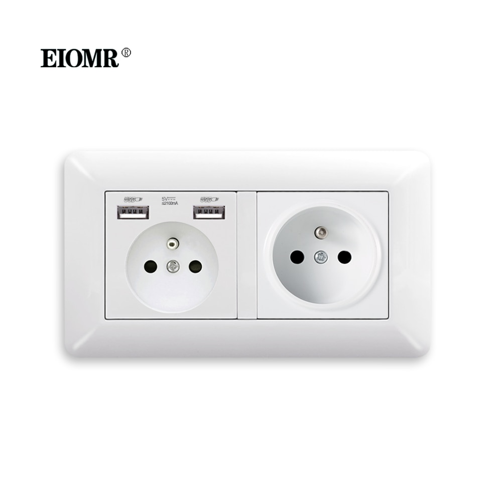 

EIOMR USB-розетка французского стандарта 16A
