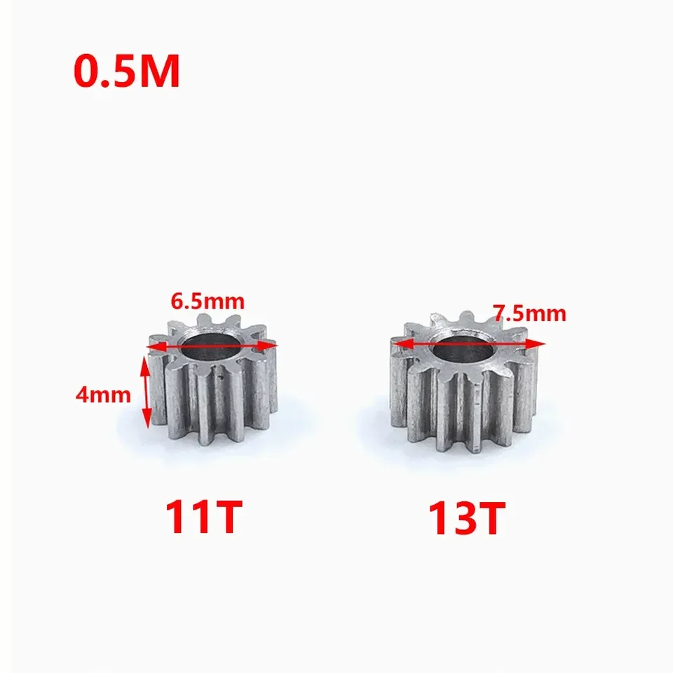 

Металлические шестерни модуль 0,5 11T/13T для модели авто