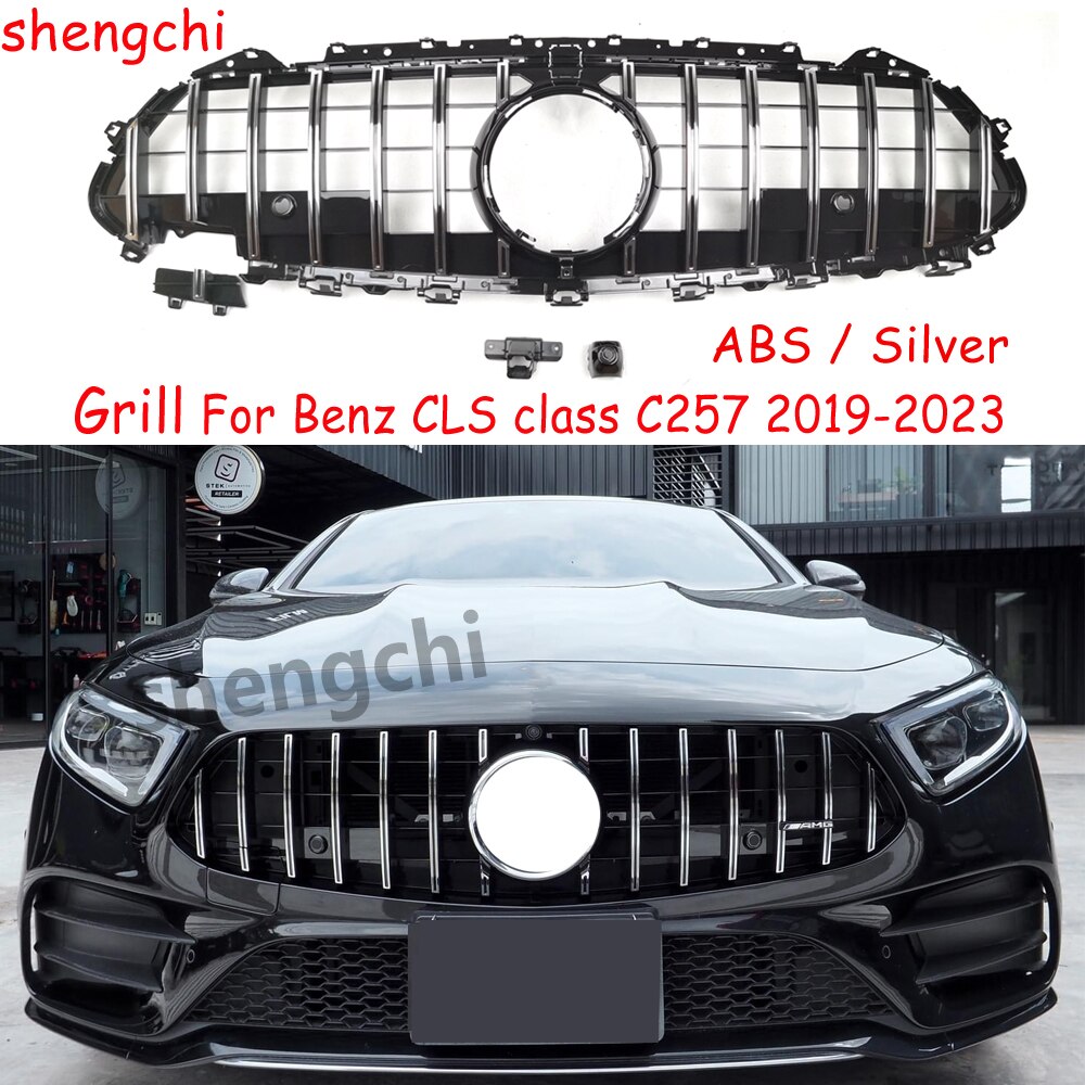 

C257 panamerica GT Style Серебряный передний бампер для Mercedes Benz CLS Class C257 Sedan CLS350 CLS450 CLS53 2019-2023