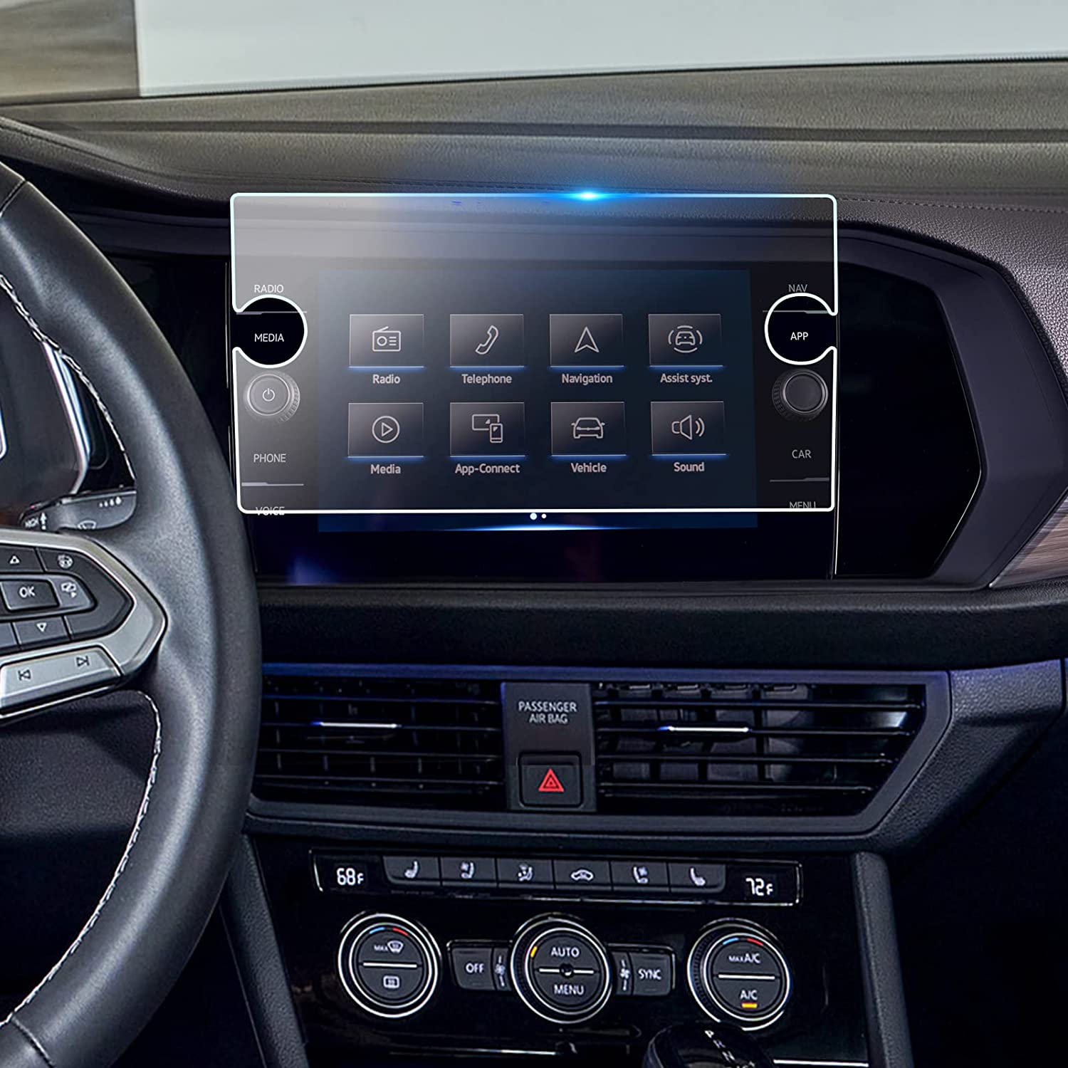 

Для VW Jetta Защитная пленка для сенсорного экрана 8 дюймов, защитная пленка из закаленного стекла Volkswagen Jetta Защитная пленка для экрана 2019-2022