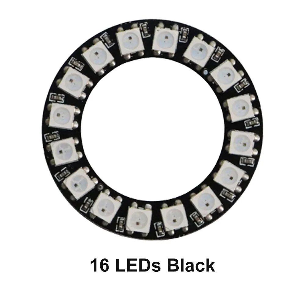 

Пиксельное кольцо LMODA WS2812B RGBIC 8/16/24/35/45 светодиодов DC5V
