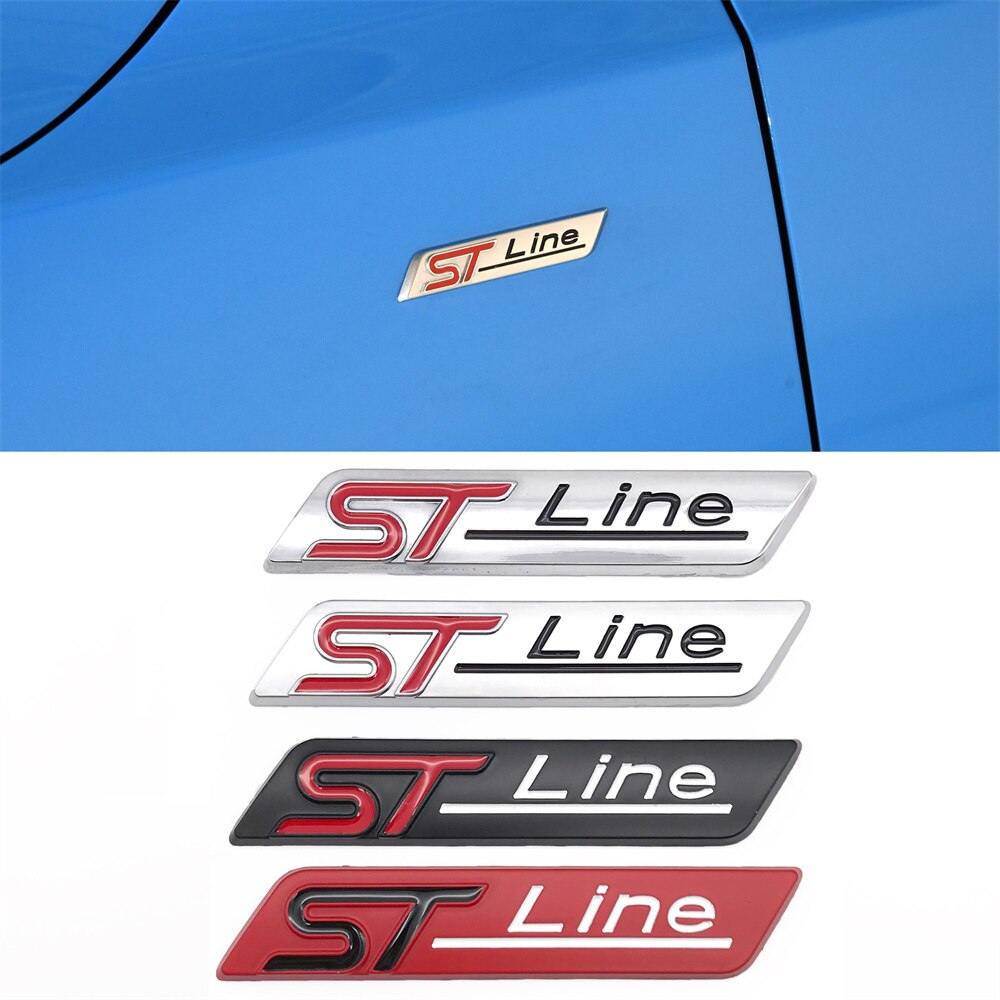 

Металлическая 3D наклейка STline ST Line, автомобильная эмблема, наклейка для Ford Focus ST Mondeo Fiesta Escape, автостайлинг