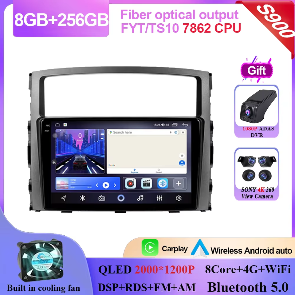 

Автомагнитола Mitsubishi Pajero 4 V80 V90 7862-2006, мультимедийный видеоплеер на Android 14 с GPS-навигацией, без DVD, типоразмер 2DIN