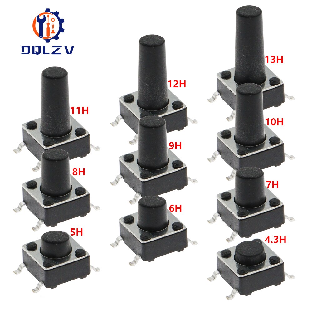 

SMD переключатель DQLZV 6*6*4.3 мм
