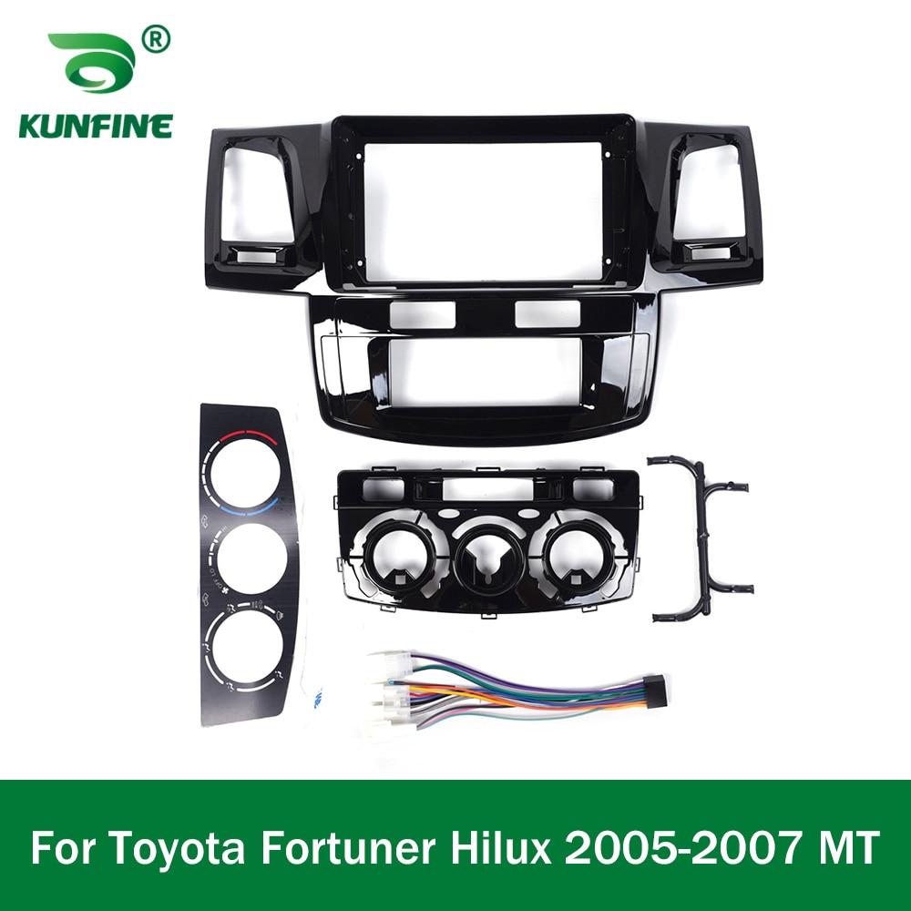 

Автомобильный GPS-навигатор, стерео для Toyota Fortuner Hilux 2005-2007, рамка панели радиоприемника, подходит для 2Din, 9-дюймовый экран головного устройства приборной панели