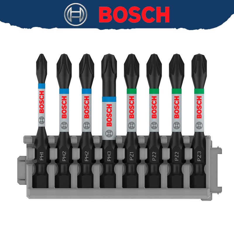 

Набор Профессиональных Отверток BOSCH С Контролем Удара PZ/PH, Универсальный Чехол-держатель, 8 Шт.