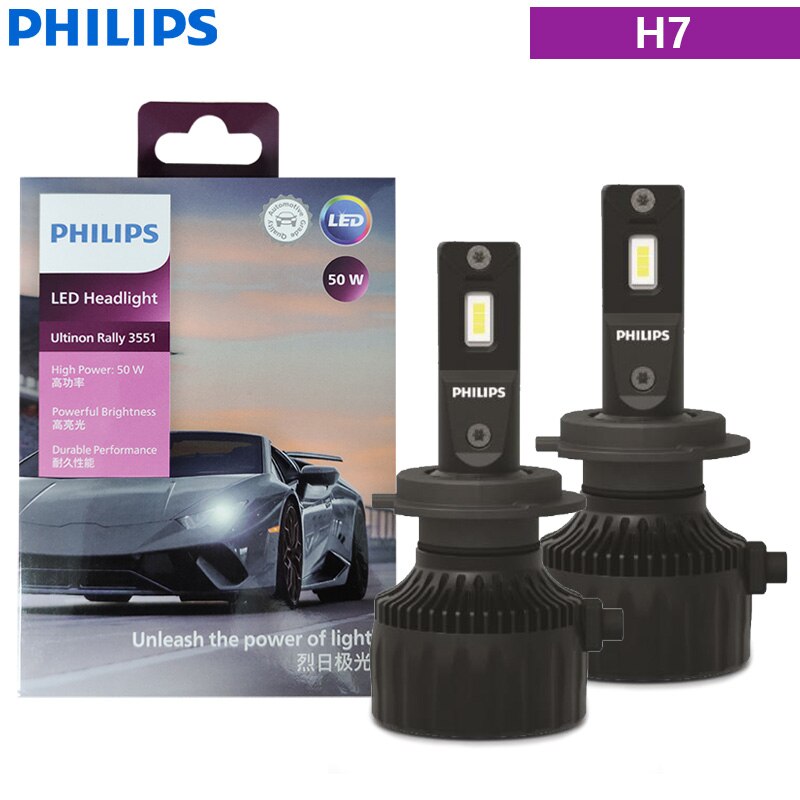 

Philips Ultinon Rally 3551 Светодиодные Лампы Для Автомобильных Фар H4 H7 H11 HB3 HB4 HIR2 50W 4500LM 6500K Белый Макс. Люмен...