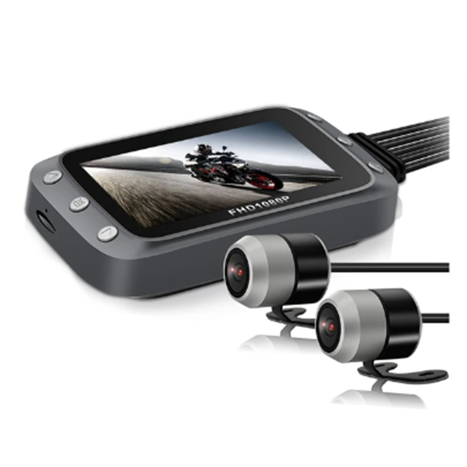 

WiFi Видеорегистратор для мотоцикла Dash Cam 1080P + 1080P Full HD Вид спереди и сзади Водонепроницаемая мотоциклетная камера GPS Регистратор Коробка рекордера (B)