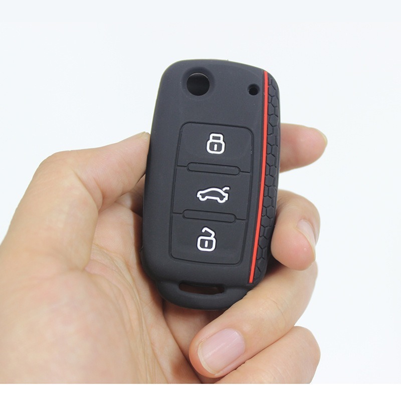 

Силиконовый чехол для автомобильного брелка для Volkswagen Sagitar/Polo/Golf/Bora/Tiguan/TOUAREG/Phaeton/SEAT/Skoda, чехол для брелока