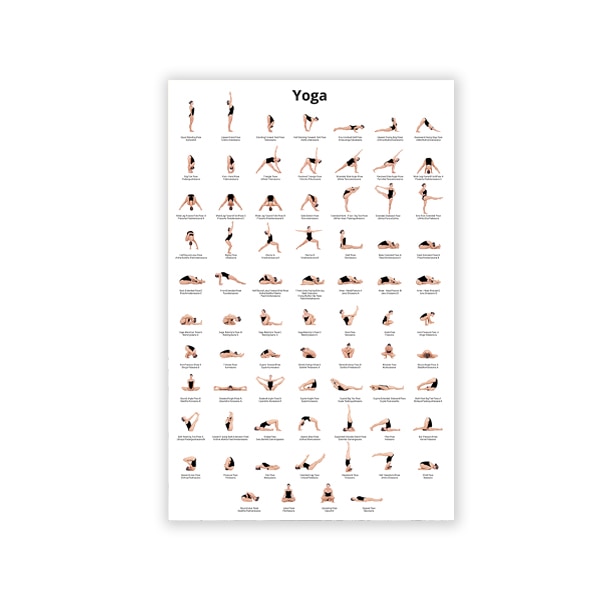 

Йога Плакат Surya Namaskar Sequence Sun Prints A2 Hatha Yoga Asanas Chart Холст Картина Йогис Подарок Йога Тренажерный зал Настенный художественный декор