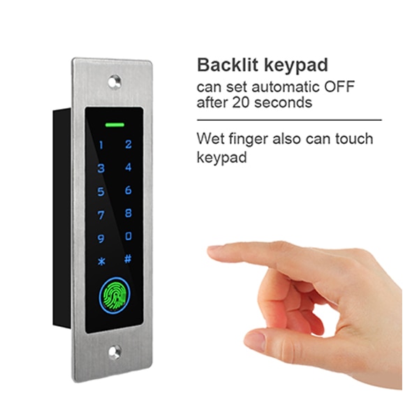 

RFID-считыватель, Открыватель дверей без ключа, металлический доступ, USB 100, мини IP66, водонепроницаемый встроенный считыватель отпечатков пальцев