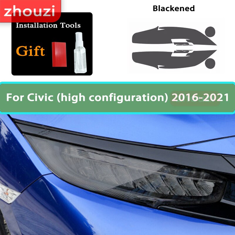 

2 шт., защитная пленка для автомобильных фар Honda Civic 10 поколения 2016-2021