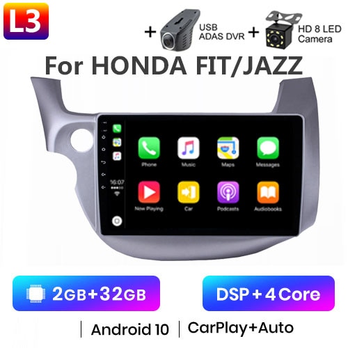 

Автомагнитола 2 din Android 10,0 для HONDA FIT JAZZ 2007-2013, мультимедийный видеоплеер с зеркальным соединением, головное устройство с разделенным экраном