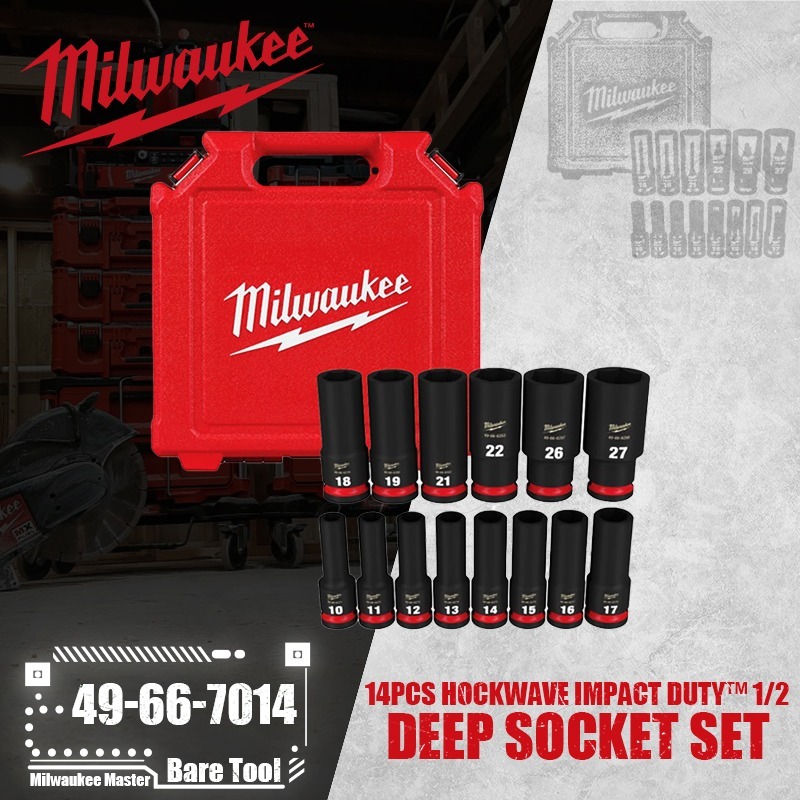 

Milwaukee HOCKWAVE Impact Duty™ набор торцевых головок 1/2 дюйма