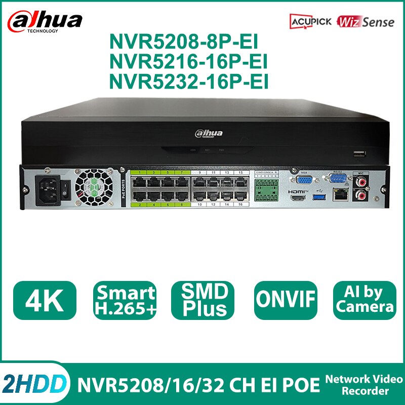 

Dahua NVR5208-8P-EI сетевой видеорегистратор