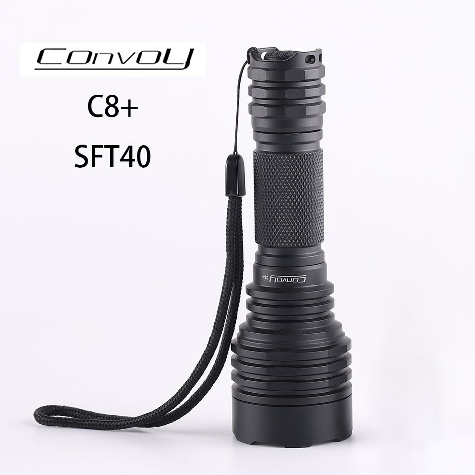 

Convoy C8+ алюминиевый фонарик Luminus SFT40 6500K 5000K 3000K
