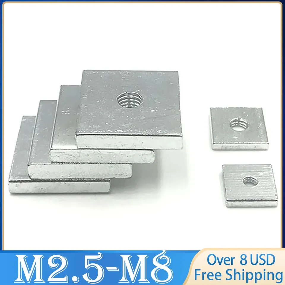 

Оцинкованные стальные квадратные гайки DIN562 M2.5 M3 M4 M5 M6 M8