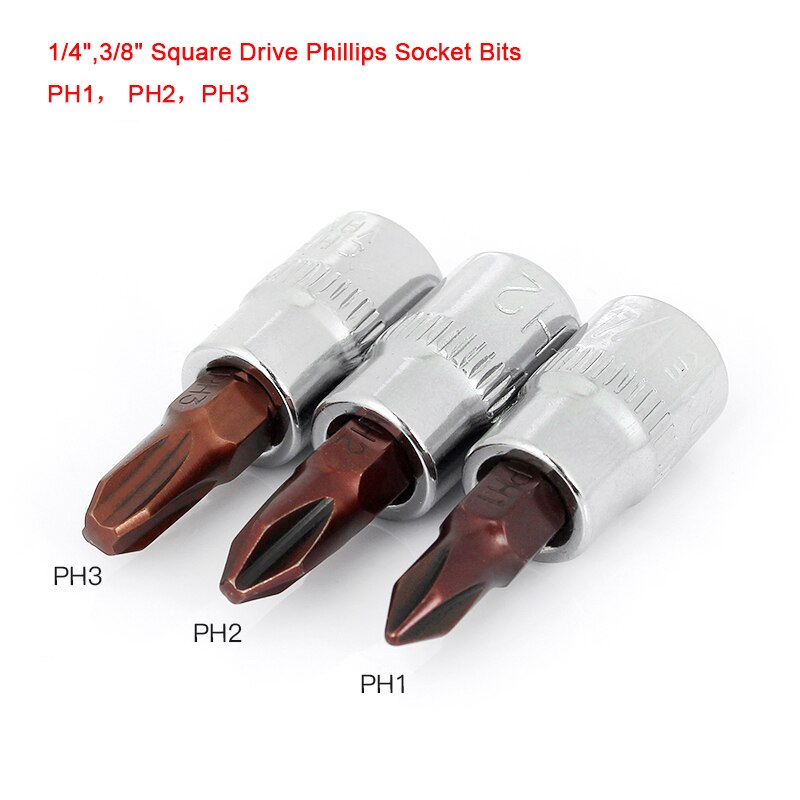 

Набор бит Phillips 1/4", 3/8" для отвертки