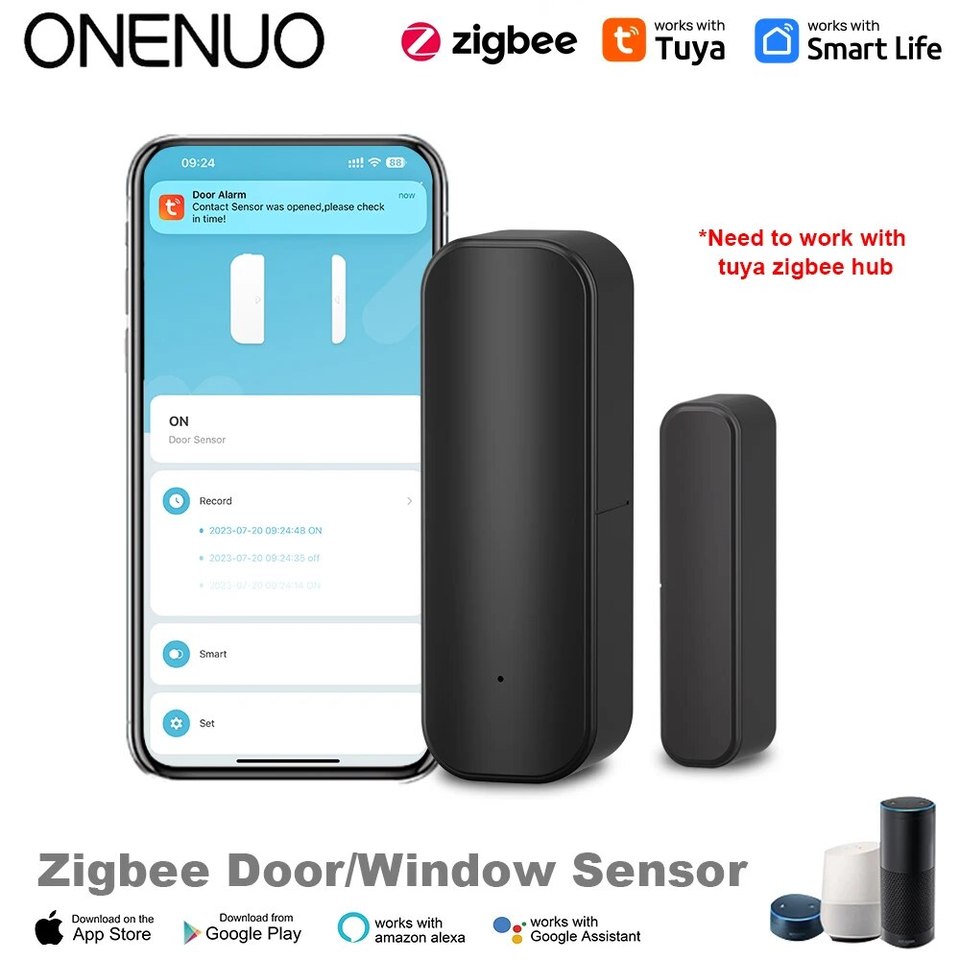 

Умный Датчик Двери/окна Tuya Wi-Fi/ZigBee, Беспроводное Обнаружение Для Домашней Автоматизации, Совместимый С Alexa Google Home