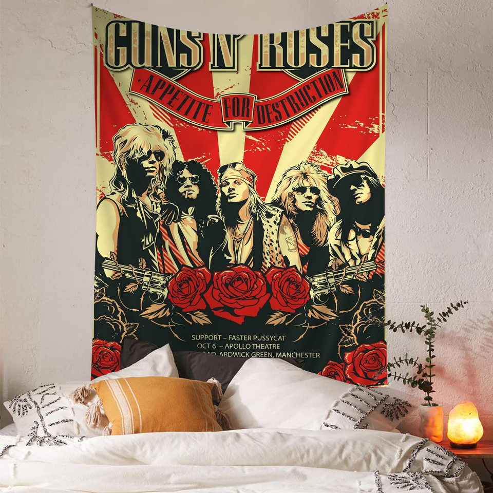 

Большой гобелен Guns N Roses с Буддой из полиэстера и хлопка