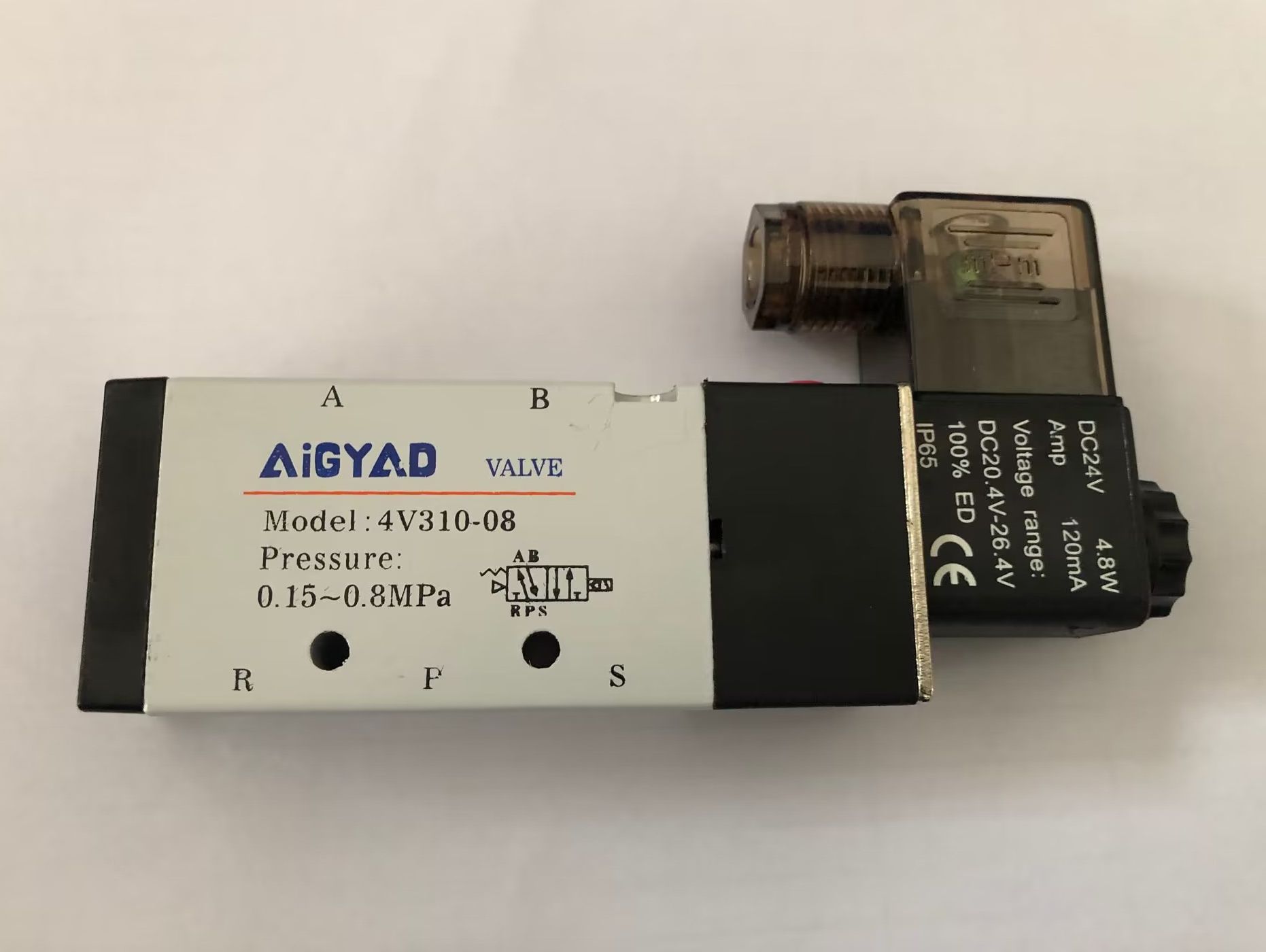 

Электромагнитный клапан air 4V310-08 порт 1/4 "BSP 5/2 way 4V310-10 порт 3/8" регулирующий клапан с разъемом Красного стандарта