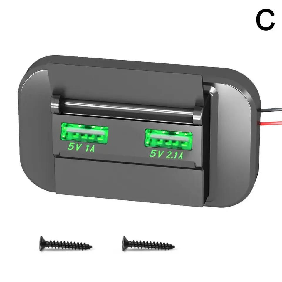 

Автомобильное зарядное устройство с двумя USB-портами, 12 В/24 В