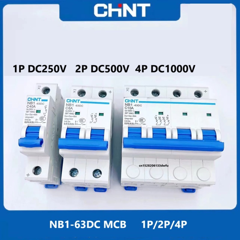 

Автоматический выключатель постоянного тока CHINT NB1-63DC 1P 2P 4P DC500V 6KA C1A 2A 3A 4A 5A 6A 10A 16A 20A 25A 32A 40A 50A 63A Мини-выключатель постоянного тока