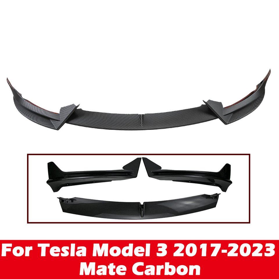 

Передний бампер, комплект передней лопати, совместимый с Tesla Model 3 2017-2023 и Model Y 2017-2024, комплект спойлера для тела, сплиттер