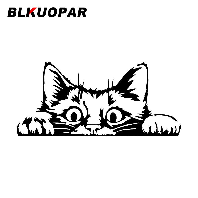 

Наклейка BLKUOPAR на половину головы кота, наклейка с животными, Солнцезащитный вырезанный багажник, окошко, украшение автомобиля