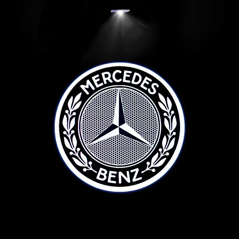 

2 шт., дверь автомобиля, приветственный свет, логотип, эмблема для Mercedes Benz A C E GLC GLA GLE GLB Class W177 W205 W212 W213 X253 X156 W166 X247