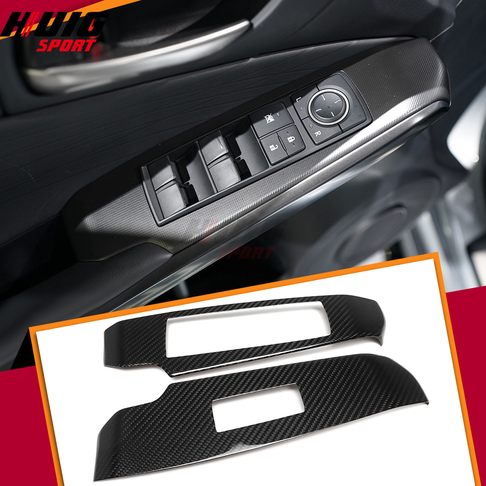 

2 шт. LHD для Lexus IS IS250 IS300 IS350 2014-2020, переключатель стеклоподъемника из углеродного волокна для интерьера автомобиля, двери, панели, аксессуары для отделки