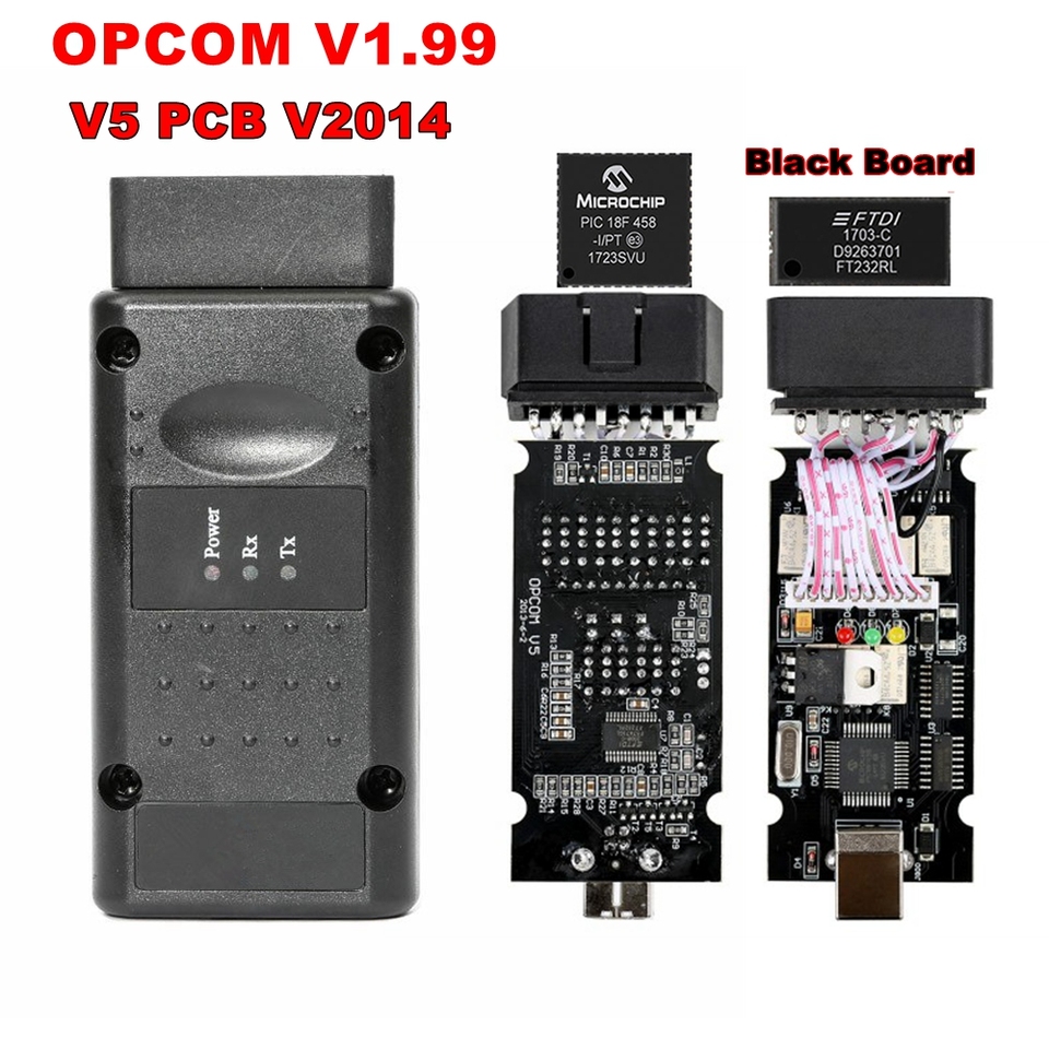 

V200603A Новый 2021 OPCOM прошивка V1.70 V1.95 V1.99 PIC18F458 + чип FTDI OP COM 2014 Op-com для Opel