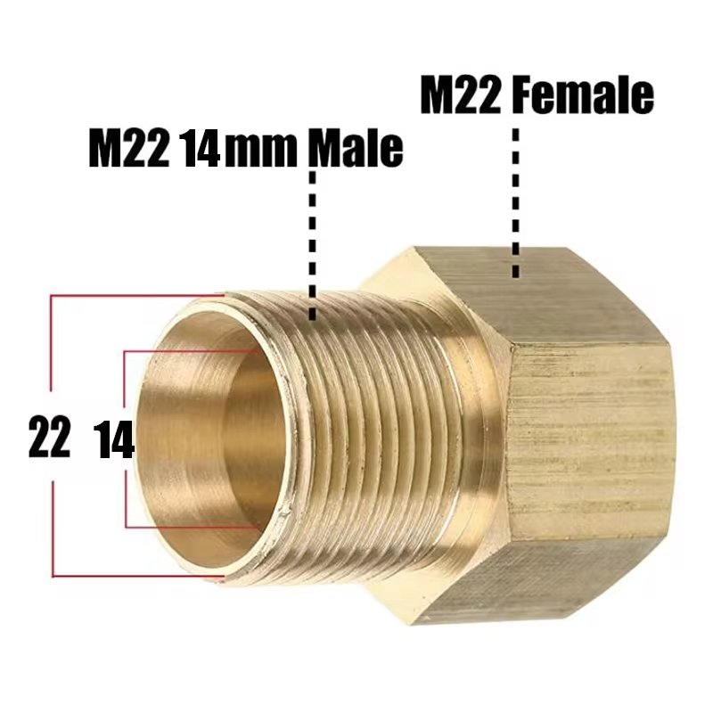 

Муфта для мойки высокого давления M22 15 мм с внутренней резьбой до M22 14 мм, быстроразъемное соединение для мойки пистолета, насадка для шланга, автомойка